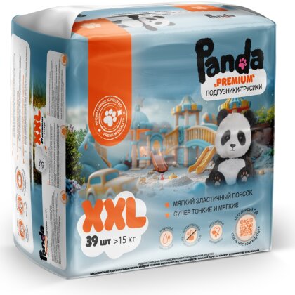 Подгузники-трусики Panda Premium XXL (39 шт/6 упак)
