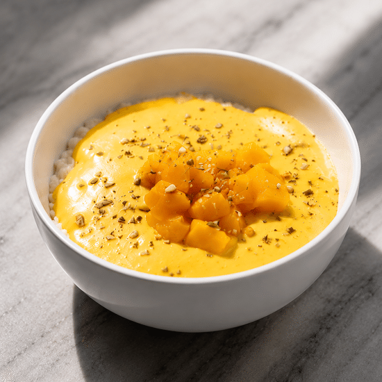 Mango rice porridge