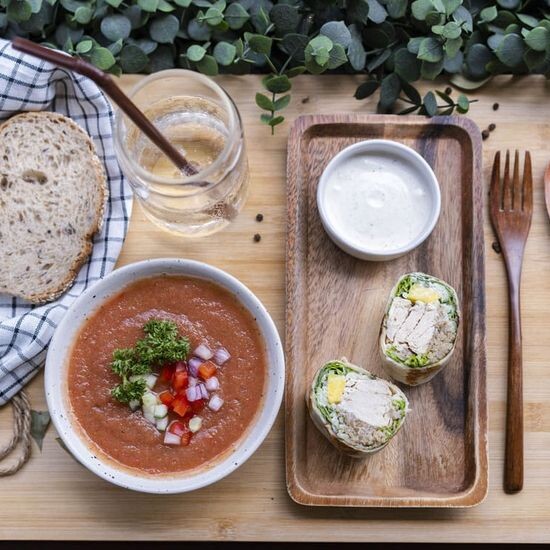 Lunch Set (Soup + Burrito + Beverage) 🍽️