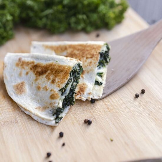 Cheese & Spinach Quesadilla  🧀  from • 272kcal • P16 • 145g