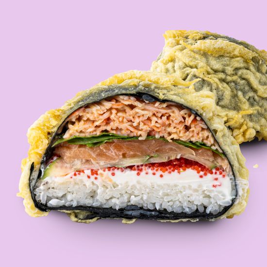 Nori Burger with salmon