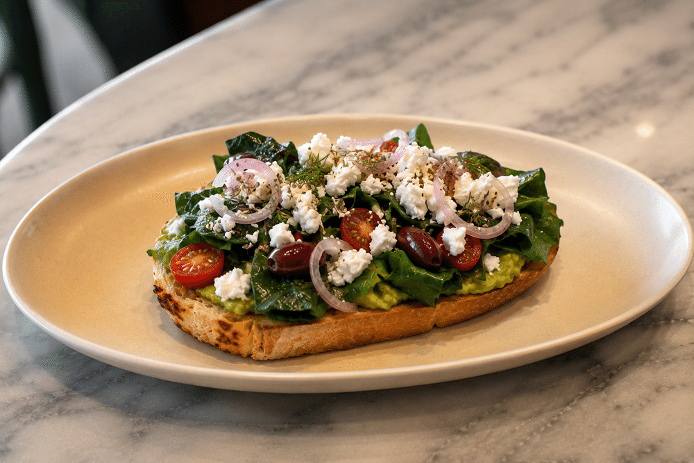 Greek style avocado toast