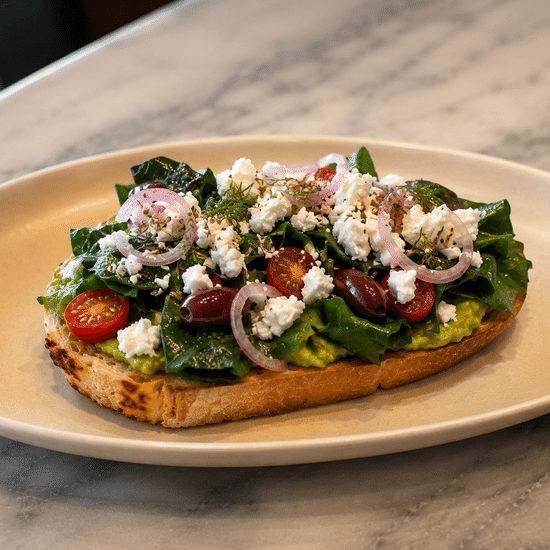 Greek style avocado toast