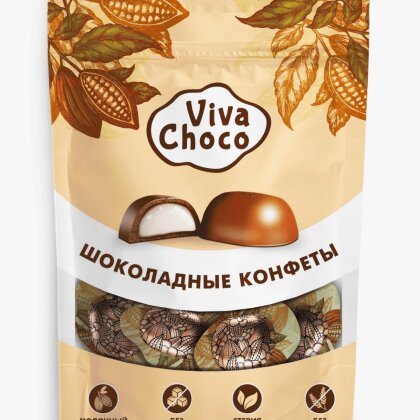 Конфеты шоколадные без содержания сахара "Viva Choco Royal" (светлые) 65гр