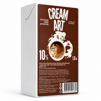 Напиток б/а негазир.ультрап. молочная основа для капучино "cappuccinato" ТЗ "CREAMART" 1л