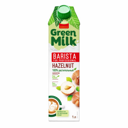 Напиток фундучный на соевой основе Green Milk Barista гфр-12 Тетра Пак-(1л) 12л