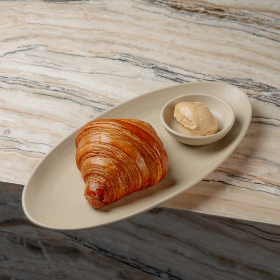 Croissant with peanut butter