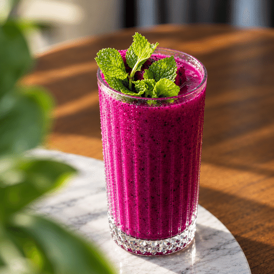 Dragon fruit, strawberry, pineapple, mango