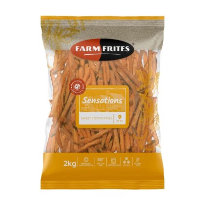 СЛАДКИЙ КАРТОФЕЛЬ "БАТАТ" 9ММ. 5Х2 КГ  FARM FRITES